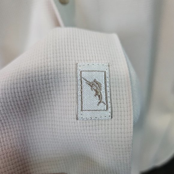 Tommy Bahama Long Sleeve Button Down, Cream, Silk, Size Medium - Picture 6 of 7